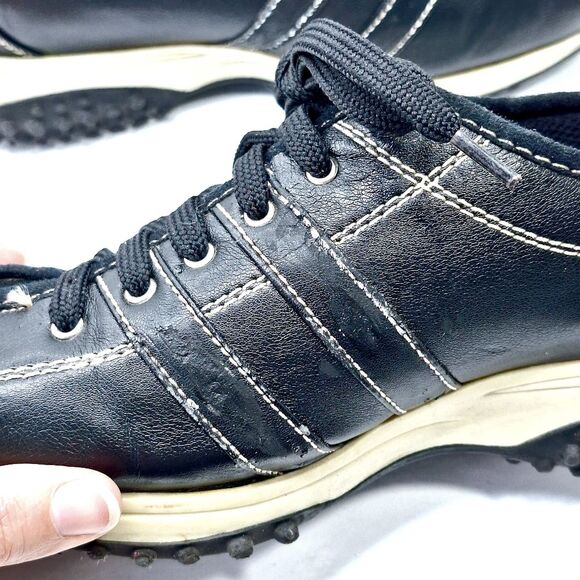 Weather Vane Contrast Stitch Leather Bowler Sneakers Cleated Rubber Soles Sz 8 - Picture 8 of 12